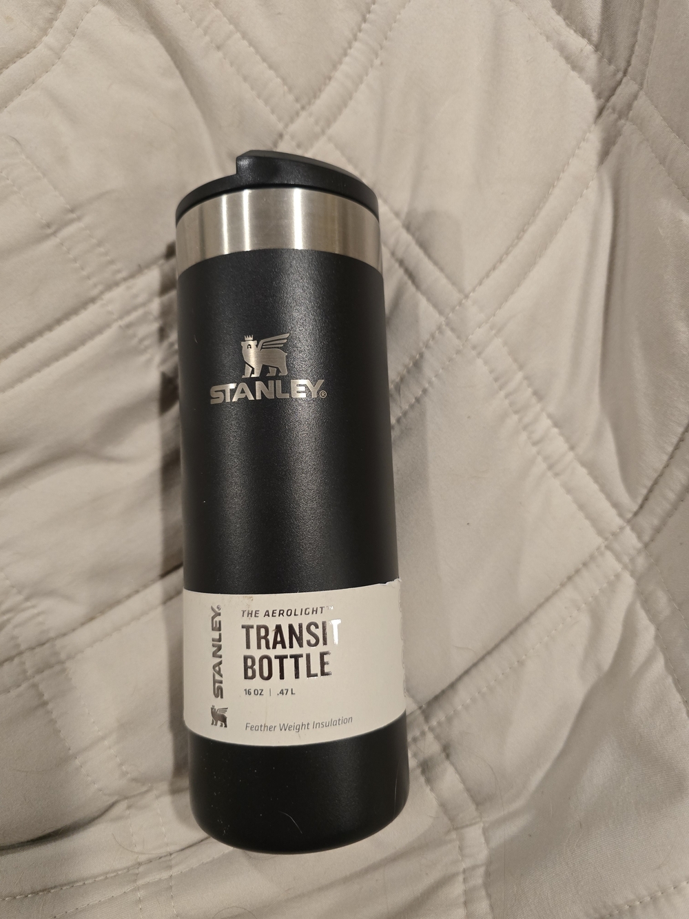 Stanley Black Transit Bottle - Insulated Travel Tumbler